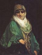 Jean Leon Gerome Femme de Constantinople debout (mk32) oil painting